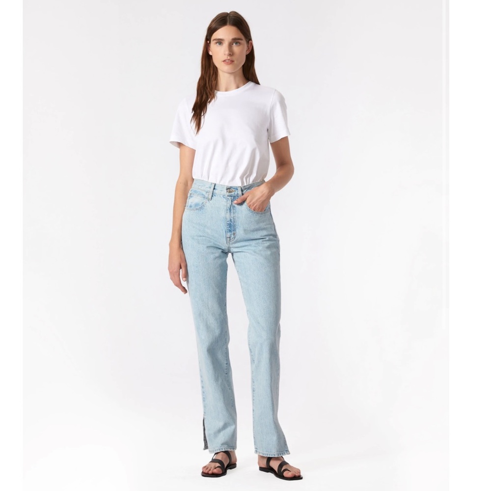 NWT SLVRLAKE London Split Jeans in Hard Luck Wash, Size 31